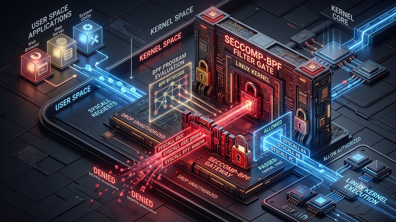 Linux Seccomp-BPF Syscall Filtering: Restricting Process Attack Surfaces